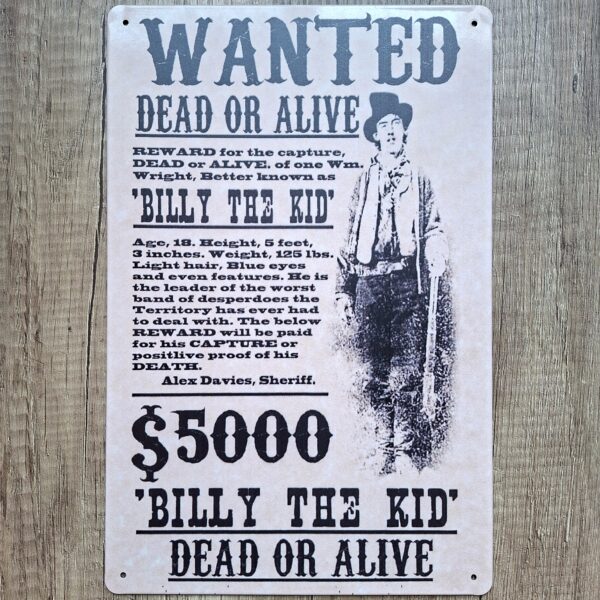 WANTED BILLY THE KID